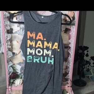 Graphic mom tank top